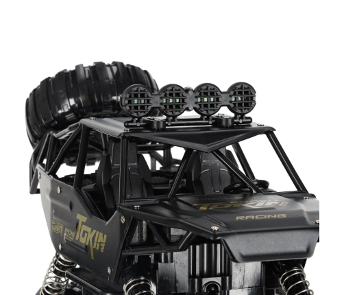 RC auto Rock Crawler 1:12 4WD METAL melns