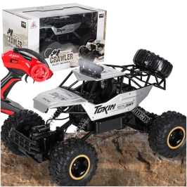RC auto Rock Crawler 1:12 4WD METAL sudraba krāsā