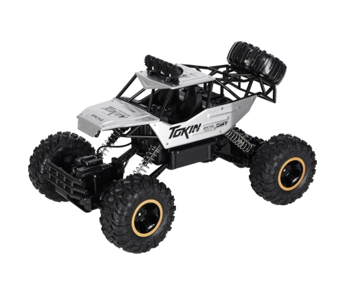 RC auto Rock Crawler 1:12 4WD METAL sudraba krāsā