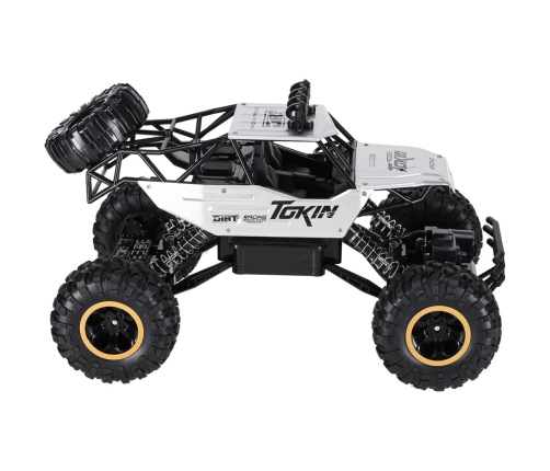 RC auto Rock Crawler 1:12 4WD METAL sudraba krāsā