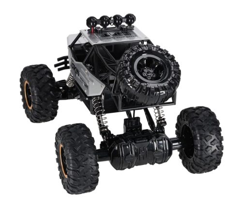 RC auto Rock Crawler 1:12 4WD METAL sudraba krāsā