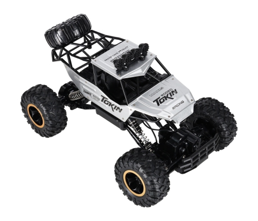 RC auto Rock Crawler 1:12 4WD METAL sudraba krāsā