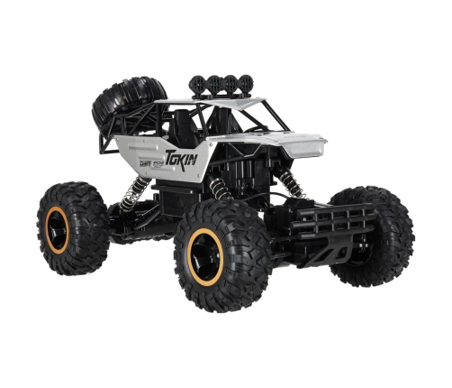 RC auto Rock Crawler 1:12 4WD METAL sudraba krāsā
