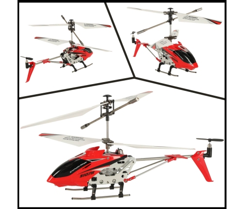 SYMA S107H RC helikopters 2.4GHz RTF sarkans