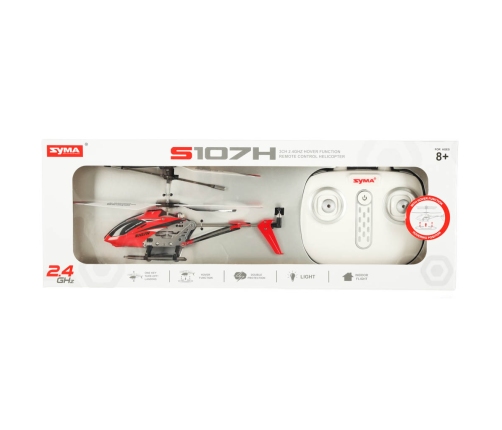 SYMA S107H RC helikopters 2.4GHz RTF sarkans