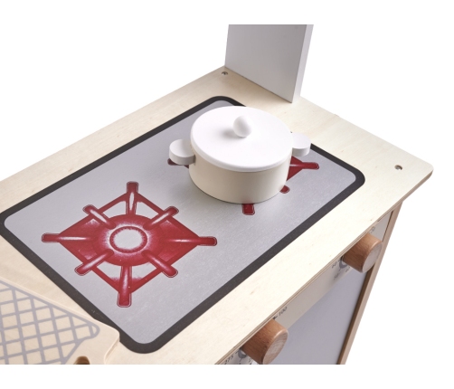 LULILO Bērnu koka virtuve MDF KUKETO + piederumi