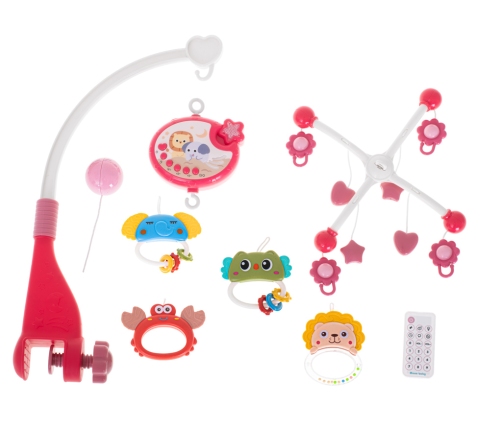 Lullaby zvaigžņu dizaina karuselis rozā + tālvadības pults