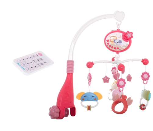 Lullaby zvaigžņu dizaina karuselis rozā + tālvadības pults