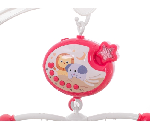 Lullaby zvaigžņu dizaina karuselis rozā + tālvadības pults