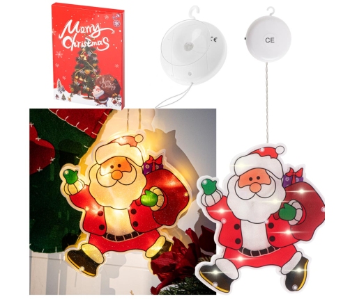 LED kulonu gaismas Ziemassvētku rotājumi Santa ar dāvanām