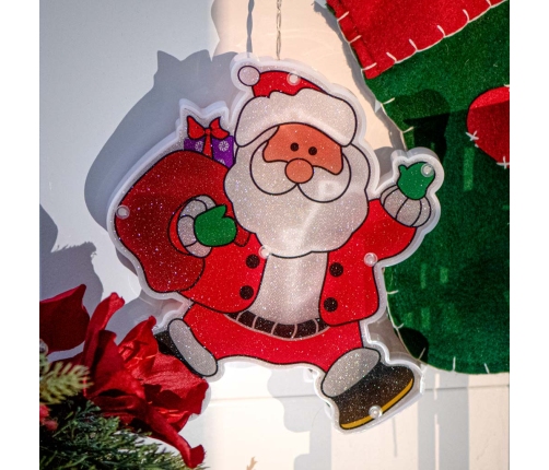 LED kulonu gaismas Ziemassvētku rotājumi Santa ar dāvanām