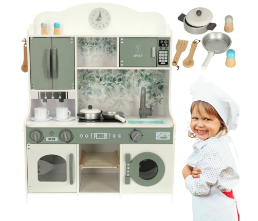 Koka virtuve MDF LULILO Saliko ar espresso automātu