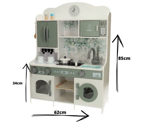 Koka virtuve MDF LULILO Saliko ar espresso automātu