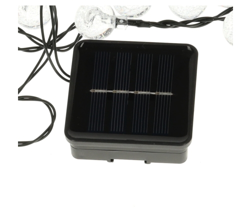 Saules dārza apgaismojums bumbiņas 7m 50LED silti balta