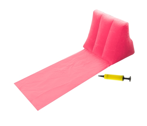 Pludmales paklājiņš ar atzveltni piepūšams rozā krāsā