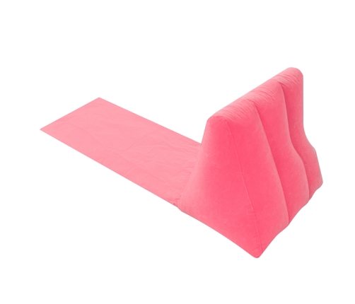 Pludmales paklājiņš ar atzveltni piepūšams rozā krāsā