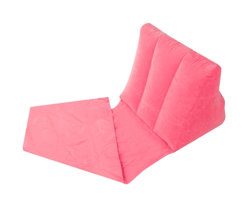 Pludmales paklājiņš ar atzveltni piepūšams rozā krāsā