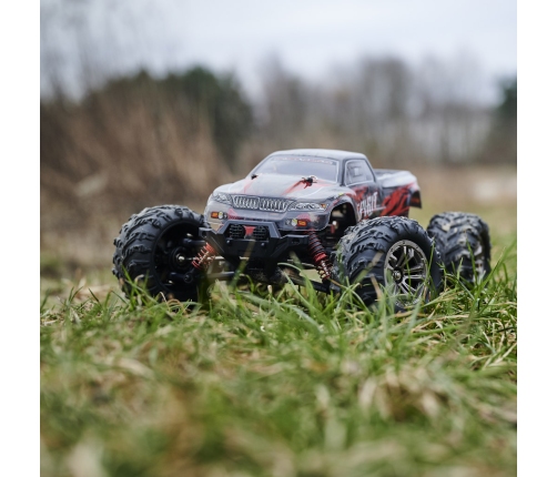 RC auto Q901 bezass 1:16 2.4G 4CH 52km/h sarkans