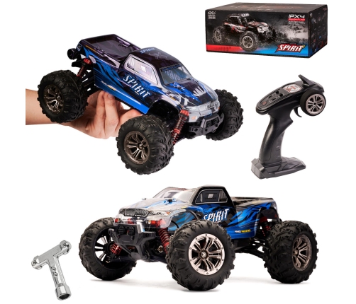 RC auto Q901 bezass 1:16 2.4G 4CH 52km/h zils