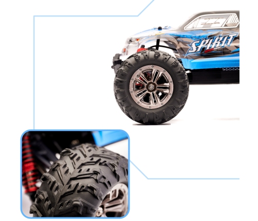 RC auto Q901 bezass 1:16 2.4G 4CH 52km/h zils