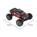 RC auto Q901 bezass 1:16 2.4G 4CH 52km/h sarkans