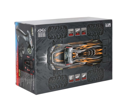 RC auto Q901 bezass 1:16 2.4G 4CH 52km/h zils