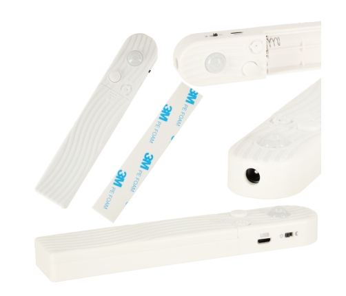 Ar akumulatoru darbināma USB kustības detektora LED sloksne 1M auksti balta