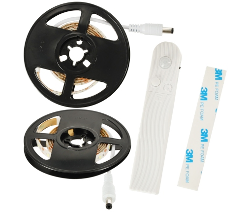 Ar akumulatoru darbināma USB kustības detektora LED sloksne 1M auksti balta