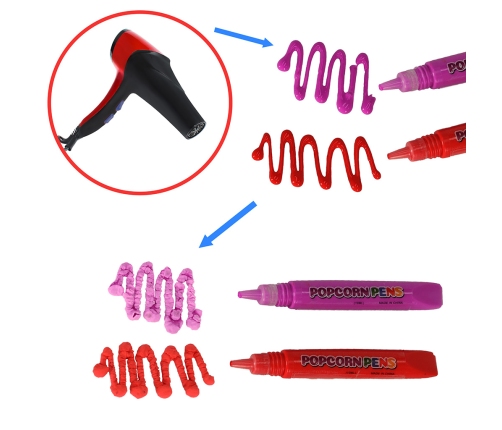 Burvju marķieri burvju marķieru projekts 3D popkorna efekts