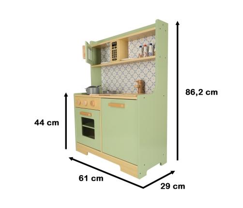 Mētras MDF koka virtuve bērniem