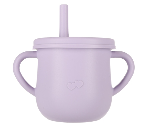 Bērnu silikona trauki krabju komplekts 9 gabaliņi violeti