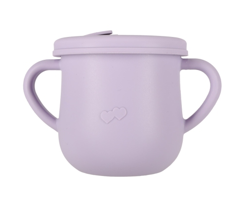 Bērnu silikona trauki krabju komplekts 9 gabaliņi violeti