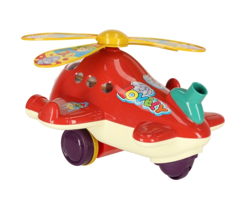 Push stick helikoptera lidmašīna ar skaņu
