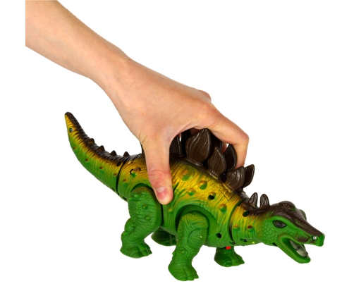 Tālvadības pults vadāms dinozaurs RC Stegosaurus stegozaurs staigā iedegas gaisma rēca