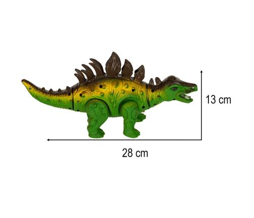 Tālvadības pults vadāms dinozaurs RC Stegosaurus stegozaurs staigā iedegas gaisma rēca