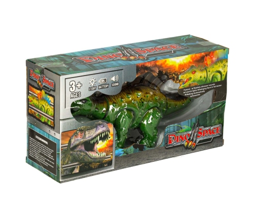 Tālvadības pults vadāms dinozaurs RC Stegosaurus stegozaurs staigā iedegas gaisma rēca