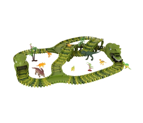 Sacīkšu trase dinozauri automašīnas 240 elementi