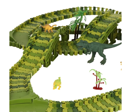Sacīkšu trase dinozauri automašīnas 240 elementi