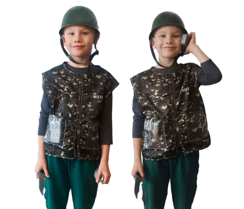 Karnevāla kostīma ķivere kareivis 3-8 gadi