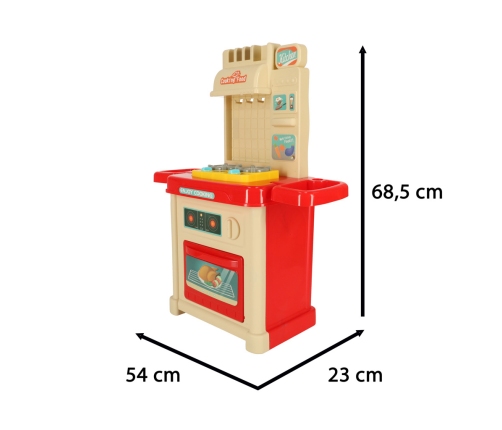 Bērnu viegla plastmasas virtuve liela 44 gab.