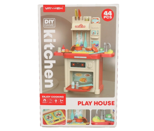 Bērnu viegla plastmasas virtuve liela 44 gab.