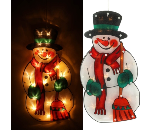 LED piekaramais apgaismojums Ziemassvētku rotājums sniegavīrs 45cm