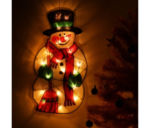 LED piekaramais apgaismojums Ziemassvētku rotājums sniegavīrs 45cm