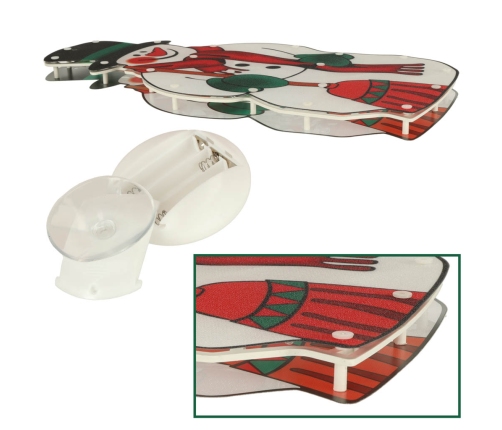 LED piekaramais apgaismojums Ziemassvētku rotājums sniegavīrs 45cm