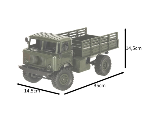 Militārā automašīna RC Off-Road 4WD 1:16 RTR