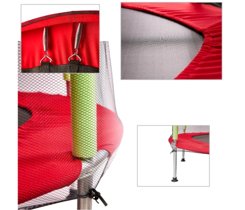 Bērnu dārza batuts 140cm sarkans