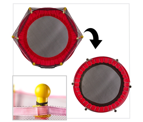 Bērnu dārza batuts 140cm sarkans