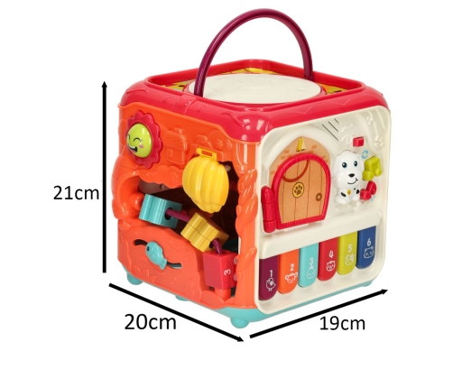 Sensorā rotaļlieta bērniem kubs 6in1