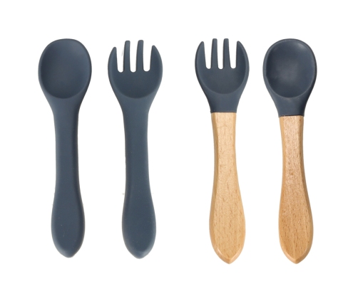 Bērnu silikona trauki vāverīte tumši nē