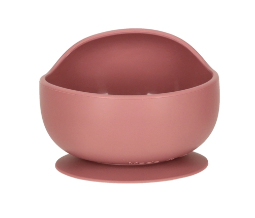 Bērnu silikona trauki vāverīte tumši rozā krāsā